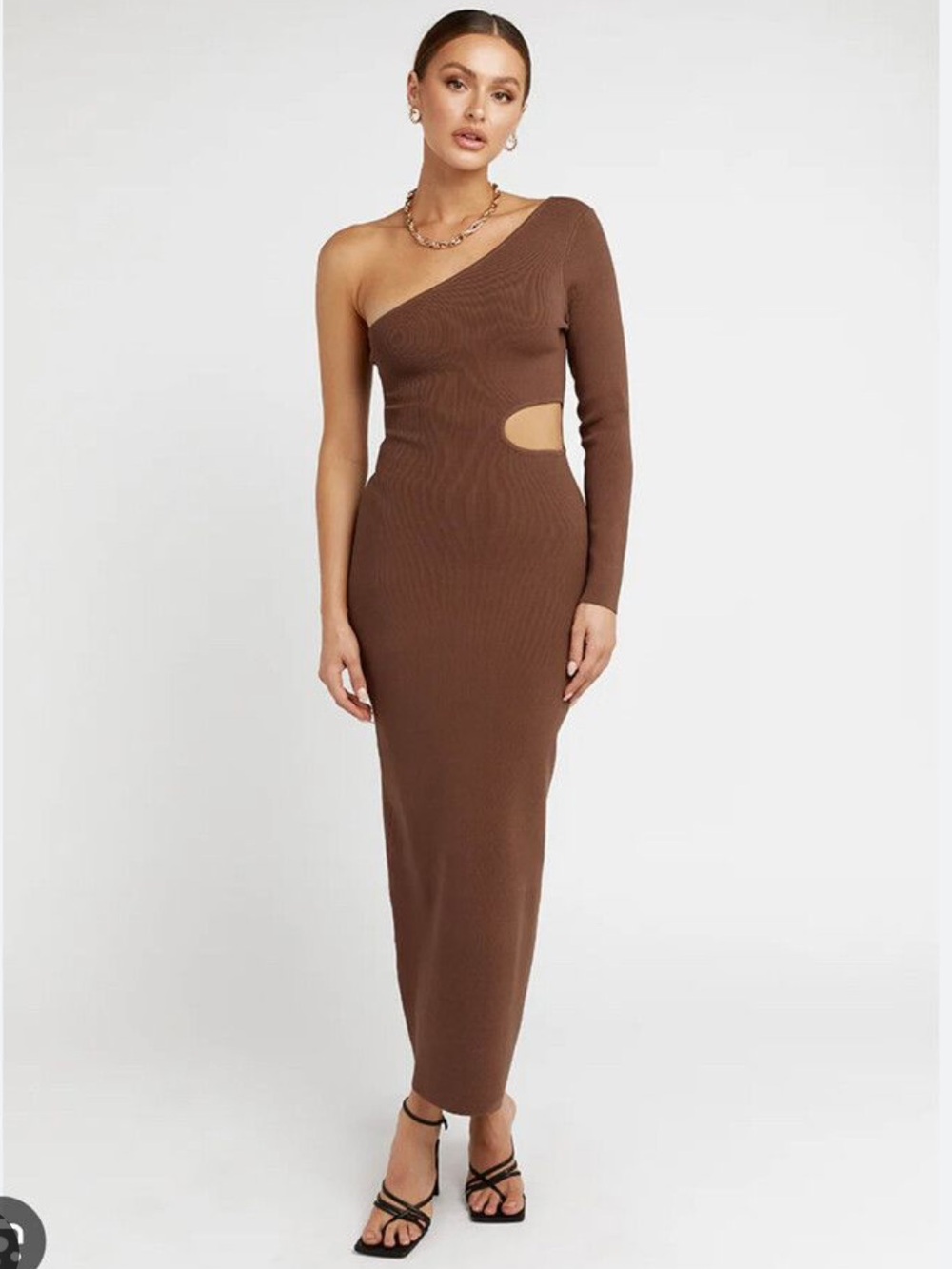 DISSH Chocolate One-Shoulder Dress - Size 10